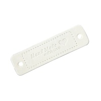 Étiquette en cuir microfibre personnalisée avec lettres anglaises Vêtements Étiquette de vêtement en cuir de transfert de chaleur personnalisée