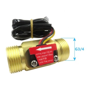 Capteur de débit d'eau en laiton 1-30L/min 1.75Mpa YF-B6 avec câble - Product Image 4