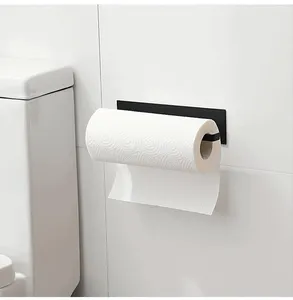 बाथरूम तौलिया रैक स्टैंड कोई ड्रिलिंग रसोई कागज चीर मशीन फांसी प्लास्टिक की चादर फिल्म पन्नी रोल टॉयलेट पेपर रोल धारक