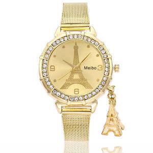 Nouveauté, vente flash, montre-bracelet à quartz pour femme, fille, avec bracelet en maille, tour Eiffel de <span class=keywords><strong>Paris</strong></span>, Relogio Feminino Relojes, cadeau - Product Image 2