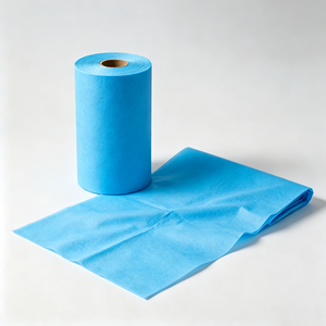 Venta al por mayor de fábrica: Material azul personalizado de 12-25 g/m² para sábanas médicas desechables, tela no tejida SMS - Product Image 1