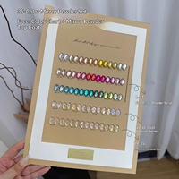 UOMEEI Poudre scintillante de haute qualité à effet miroir chromé magique clair de lune en 35 couleurs, ultra fine, polyvalente, haut de gamme pour l'art des ongles