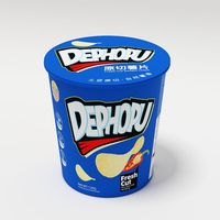 Vente en gros d'usine DEPHOPU Chips de pommes de terre, Snacks exotiques Chips de pommes de terre, Chips de pommes de terre saveur originale épicée en pot 40g*24/ctn