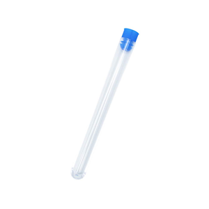 Tube à essai en plastique 16x100mm avec bouchon bleu pour utilisation en laboratoire de chimie - Product Image 1