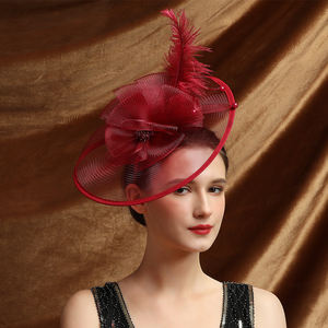 Fasce per capelli Premium perfette per feste più recenti accessori per capelli da sposa cappello Fascinators per ragazze con mollette per capelli Deluxe - Product Image 3