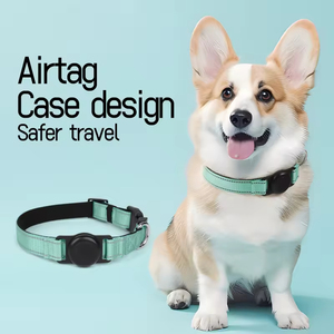 OEM verstellbares Nylon-Hunde halsband Integrierter Smart <span class=keywords><strong>Dog</strong></span> Tracker Air Tag Locator mit reflektieren dem GPS-Muster Anpassbare Schnalle - Product Image 2