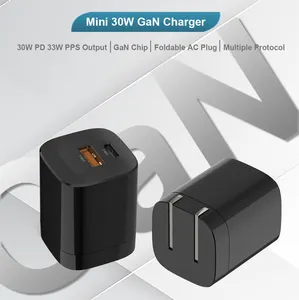 Caricabatterie originale usb c fast gan 33w per telefono cellulare samsung vivo xiaomi