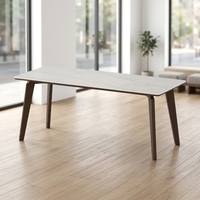 Ensemble de table et chaises de salle à manger moderne de luxe pour 10 personnes, plateau en bois, style minimaliste, table de salle à manger 120/140/160/180 cm, utilisation hôtelière