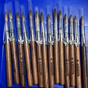 Alta Calidad 8~16 #   <span class=keywords><strong>Pincel</strong></span> de Uñas Redondo de Pelo de <span class=keywords><strong>Kolinsky</strong></span>, Tamaño Sable, con Mango de Madera, para Uñas Acrílicas, Venta al por Mayor, Alemania - Product Image 6