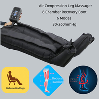 Bottes de récupération à compression d'air à 6/8 chambres avec contrôleur à écran tactile, usine OEM |   Système de récupération sportive avec logo personnalisé