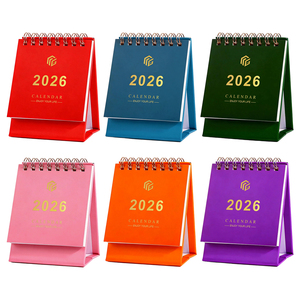 Customized Printable Company Logo Advertising 2026 Calendar 12 Month Business Desk Calendar with Stand