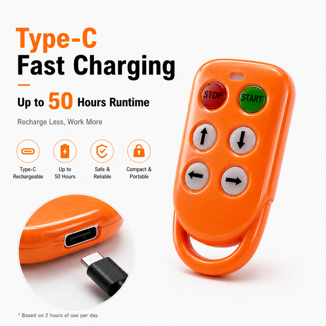 High Quality 4 Buttons Industrial Wireless Remote Control HzBoY M4 DC 12V-24V Factory Price for Hoist Crane Winch Controller