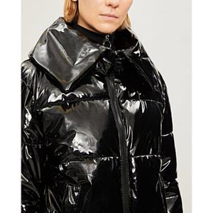 Chaqueta Acolchada de Vinilo Negro Brillante para Mujer, Chaqueta Acolchada, Ropa de Invierno, Abrigos para Mujer, Chaquetas de Plumón - Product Image 5