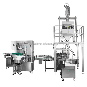 Automatic Factory cashew nuts pasta cans jars tins bottle filling packing machine with combination weigher