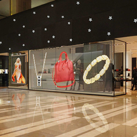 Écran souple flexible ultra-mince polychrome du film HD LED pour l'application extérieure Verre de fenêtres d'affichage de film en cristal pour des ascenseurs