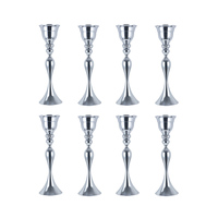 Support de vase à fleurs de luxe en argent pour centre de table de mariage, trompette en métal haute personnalisable pour la décoration de table de banquet et de fête