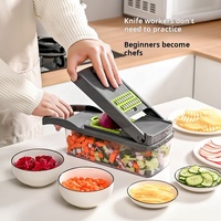 Multifunctionele Nieuwe Aankomst 15 In 1 Handheld Groentesnijder Uiensnijder Aardappelschiller Keukenfruitsnijder Groentehakselaar