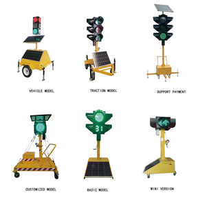 Road Construction Solar Wireless Portable Mobile Traffic Signal Light 200mm RYG Countdown Timer Light - Product Image 4