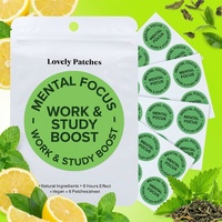 Patchs concentrés à l'huile essentielle naturelle de citron et de menthe poivrée, rafraîchissants, pour stimuler la productivité au travail et en étude