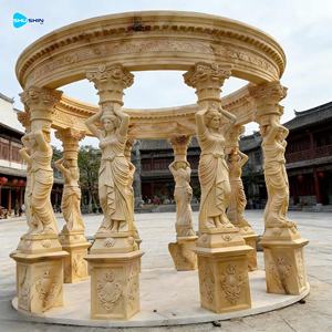 Escultura de Arte Paisagística para Jardim Externo, Design de Gazebo com Coluna Quadrada de Mármore Sólido Europeu Premium - Product Image 6