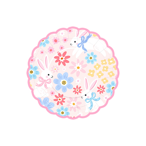 DAMAI New Design <b>Easter</b> Theme Disposable Party Plate <b>Cup</b> Pack Favors Set Pink Party Paper Plate Tableware Set - Product Image 5