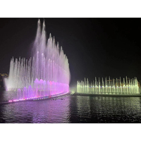 Fuente de Agua Flotante Digital Interactiva para Exteriores, Pantalla de Agua Musical de Gran Escala con Espectáculo de Luces LED Coloridas
