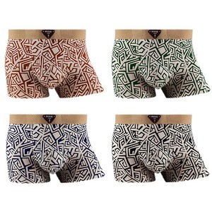 Calzoncillos bóxer personalizados para hombre, estilo retro de los años 50, estampado étnico, transpirables, de cintura media, de algodón y spandex, ropa interior tejida. - Product Image 2