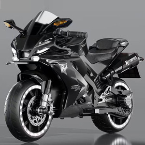 Motocicleta eléctrica para niños, juguete montable con batería de dos ruedas para niños de 3, 6, 6 y 8 años, color azul - Product Image 3