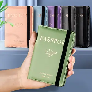 Customized Easy To Carry Texture PU Leather Passport Holder Carry-on Card Bag Passport Cover