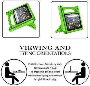 Chống sốc eva bọt trẻ em trường hợp với đôi tai cũ chân đế và xử lý trọng lượng nhẹ vỏ máy tính bảng cho amazon kindle lửa hd 8 inch 2022 - Product Image 5