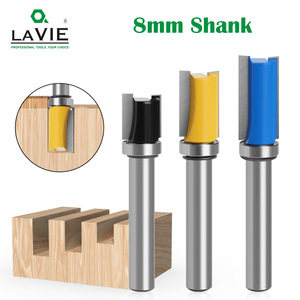 8mm Tungsten Carbide End Mill 4 Flute For Woodworking With Bearing Straight Cutter For Cnc <b>Machining</b> Center - Product Image 3