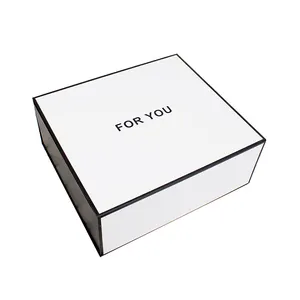 Luxury Packaging Luxury Paper Rigid White Large Clothing Box Custom Magnetic Closure With Lid Rigid Cardboard Gift Box Packaging