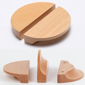Maniglie <span class=keywords><strong>per</strong></span> Armadio in Noce Moderno, Maniglie Semicircolari in Legno Massello <span class=keywords><strong>per</strong></span> Mobili, Vendita all'Ingrosso - Product Image 4