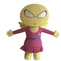 Promotion Commerciale : Mannequin Mascotte Multicolore de Dessin Animé pour Centre Commercial, Présentoir POP à Tête Rembourrée
