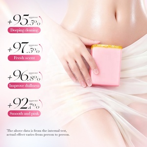 Jabón <span class=keywords><strong>de</strong></span> Baño Artesanal Natural y Orgánico con Aroma a Fresa <span class=keywords><strong>de</strong></span> 100g, para la Higiene Íntima Femenina - Product Image 3
