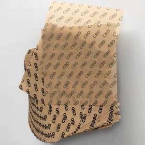 Papier d'emballage pour sandwichs imprimé avec logo personnalisé, résistant à la graisse, en papier ciré orange, épaisseur 40 g/m², double épaisseur pour le pain et les biscuits - Product Image 4