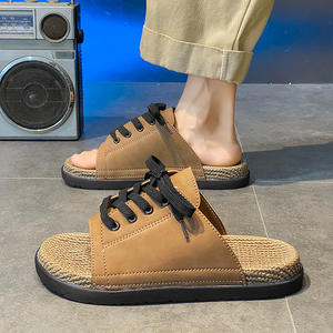 Chaussons d'intérieur pour hommes, antidérapants, à semelles épaisses, avec rembourrage insonorisant, chaussons à semelle souple pour hommes - Product Image 2