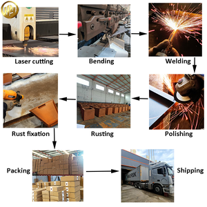 Bacs à légumes surélevés en acier Corten - Matériau en acier patinable, longueur/<span class=keywords><strong>hauteur</strong></span> personnalisables - Product Image 6