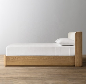 Juego de Muebles de Dormitorio MYHOME 2025 de Alta Calidad, Estilo Moderno Francés Minimalista, Cama Tapizada de Roble Macizo - Product Image 3