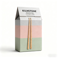 Boîte en papier rigide réutilisable de style personnalisé pour le rangement des baguettes en bambou/acier inoxydable et l'emballage cadeau
