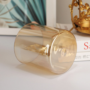 Candlestick <b>Vase</b> Round Metal Plated Home Decoration Reusable Glass Flower <b>Vase</b> For Living Room And Dining Room - Product Image 4