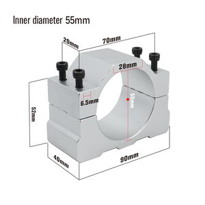1pcs 52mm gắn khung trục chính lịch thi đấu cho ER11 300W 400W 500W DC động cơ trục chính đúc khung nhôm - Product Image 5