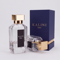 Botol Parfum Kosong Kaca Persegi 50ml Kemasan Parfum Custom Lapisan Warna Premium Merek Mewah Global Supply Luxury Dengan Kotak