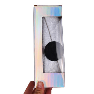 Windowed Auto-Bottom Box Laser Paperboard Box Custom Embossed Recyclable Packaging for Water Cups & Aromatherapy Candles - Product Image 6