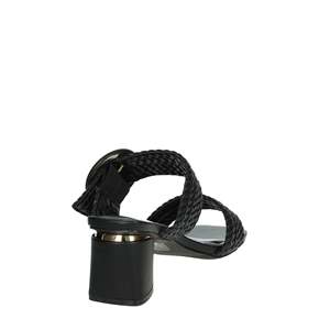 Sandali con Tacco da Donna Laura Biagiotti, Neri con Cinturino Intrecciato e Tacco Largo - Product Image 3