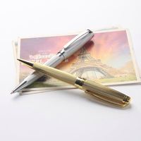 Nouveau produit graver argent couleur or stylo à bille logo personnalisé stylo en métal de luxe pour les entreprises