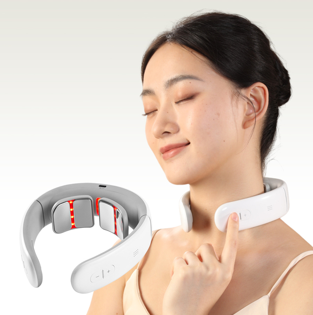 Pangao Health Care Shiatsu Portable Mini Wireless Heating Electronic Smart Tens Pulse Neck Massager