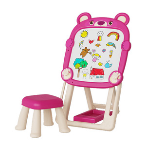 Tableau de dessin pliable en plastique magnétique double face noir et blanc pour enfants, pour stimuler l'intérêt pour la <span class=keywords><strong>peinture</strong></span> - Product Image 1