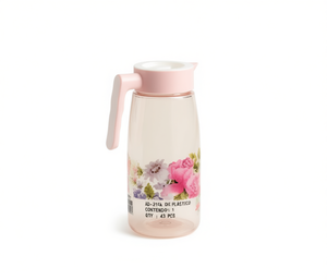 Jarra de Plástico con Diseño Floral AD-219A para Agua y Bebidas, Recipiente Decorativo Ligero para Fiestas con Tapa - Product Image 1