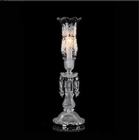 Lampe de table Art de beauté moderne couleur dorée de haute qualité K9 Crystal Lustres De luxe Lampe de table Lampadaire Éclairage de chevet